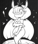  1girl breasts hekapoo monochrome nude star_vs_the_forces_of_evil tagme 