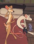 2023 absurd_res anthro balls basil_(disney) bed bed_sheet bedding big_penis biped brown_body brown_fur countershade_torso countershading digital_media_(artwork) disney duo erection fur furniture genitals hi_res humanoid_genitalia humanoid_penis lizardlars lying male mammal monotone_body monotone_fur mouse multicolored_body multicolored_fur murid murine on_back on_bed penis pillow rodent tan_body tan_fur the_great_mouse_detective two_tone_body two_tone_fur white_body white_fur