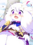  1girl artist_request character_request dog fullbokko_heroes furry open_mouth purple_eyes 