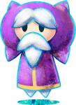  1boy artist_request beard black_eyes blue_outline eldream facial_hair full_body highres long_sleeves looking_ahead male_focus mario_&amp;_luigi:_dream_team mario_&amp;_luigi_rpg mario_(series) midair mustache official_art old old_man outline outstretched_arms pants pi&#039;illo pillow purple_hood purple_robe purple_sleeves robe shirt short_hair sleeves_past_fingers sleeves_past_wrists solid_oval_eyes solo tile_floor tiles transparent_background very_short_hair white_pants white_shirt wide_sleeves 