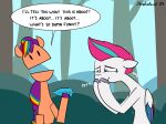 canadian comedy_central duo earth_pony equid equine female hasbro horse leaf mammal mlp_g5 my_little_pony pegasus pony shaking snickering south_park strebiskunk sunny_starscout_(mlp) trembling wings zipp_storm_(mlp)