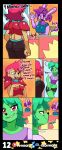 absurd_res anthro bottomwear brainwashing bunny_enid cartoon_network cheating_girlfriend clothing comic corruption desk dialogue doorway duo enid_(ok_k.o.!_lbh) evil_face evil_grin evil_look female female/female fink_(ok_k.o.!_lbh) fur furniture gesture glowhorn green_body green_fur green_hair grin hair hi_res human hypnosis imminent_sex infidelity lagomorph leaving leporid looking_at_another looking_back mammal mind_control murid murine ok_k.o.!_let&#039;s_be_heroes pants pointing ponytail purple_body purple_eyes purple_fur purple_hair rabbit rat red_action_(ok_k.o.!_lbh) red_eyes red_hair rodent shirt shorts simple_background smile smirk smug store table topwear wave waving