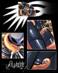2024 4:5 angry arthropod athletic athletic_female coiling comic depth_of_field detailed_background digital_media_(artwork) english_text exclamation_point featureless_chest female flat_chested genitals hi_res hollow_knight hornet_(hollow_knight) humanoid humanoid_genitalia humanoid_pussy jellli molestation motion_lines onomatopoeia orange_tentacles plant plump_labia pubic_mound pussy rock rubbing segmented_body slime solo sound_effects team_cherry tentacle_grab tentacles tentacles_around_body tentacles_around_legs tentacles_on_female text the_infection_(hollow_knight) wide_hips