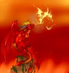 breath_powers claws dragon elemental_manipulation feral fire fire_breathing fire_manipulation male membrane_(anatomy) membranous_wings red_body scalie solo starsoul western_dragon wings