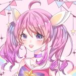  1girl alternate_costume alternate_hair_color alternate_hairstyle choker female league_of_legends luxanna_crownguard magical_girl pink_hair solo star_guardian_lux tiara twintails 