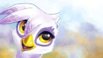  amber_eyes avian female friendship_is_magic gilda_(mlp) gryphon karol_pawlinski my_little_pony portrait solo 