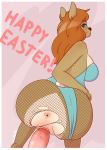  anthro anus big_breasts blush breasts bunny_costume butt cervine clothed clothing costume deer digital_media_(artwork) doodle_dip easter female fishnet fur hair holidays long_hair mammal penetration penis pussy sex simple_background smile solo sophia thick_thighs 