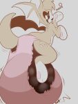 anthro bottomwear clothed clothing digital_media_(artwork) dust:_an_elysian_tail english_text excessive_feces feces female fidget_(elysian_tail) fur hair hi_res hyper hyper_feces hyper_soiling mammal panties pooping scat simple_background soiled soiled_panties soiling soiling_panties soiling_underwear solo splatinkle tail text underwear