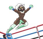 2024 absurd_res anthro ballboxing boxing_gloves bulge clothed clothing cock_sheath dcheese detailed_bulge digital_media_(artwork) erection erection_under_clothing fighting_ring generation_5_pokemon genital_outline handwear headgear hi_res leather leather_clothing leather_headgear male muscular muscular_male nintendo penis_clothing penis_conforming pokemon pokemon_(species) shiny_pokemon solo thong underwear whimsicott