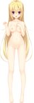  absurdres arihara_nanami ass_visible_through_thighs barefoot blonde_hair breasts collarbone eyebrows_visible_through_hair full_body highres kobuichi long_hair looking_at_viewer medium_breasts navel nipples no_pussy non-web_source nude official_art open_mouth red_eyes riddle_joker solo standing transparent_background 