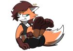 alpha_channel anthro black_clothing bottomwear brown_body brown_fur brown_hair butt canid canine clothed clothing crop_top female fox fur hair hi_res looking_at_viewer macy mammal orange_body orange_fur shirt shorts smile solo ssecrets151 tail topwear white_body white_fur