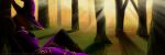 absurd_res anthro banner boots canid canine canis clothing digital_media_(artwork) digital_painting_(artwork) dramatic_lighting fantasy footwear forest gold gold_trim guilding hat headgear headwear hi_res hyginx leather leather_boots leather_clothing leather_footwear magic magic_user male mammal nature painting_(artwork) plant purple_clothing purple_hat purple_headwear resting robe sleeping solo solo_focus staff sunrise sunset traditional_media_(artwork) tree wizard_hat wizard_robe wolf