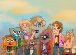 2022 adventure_time artist_name avian beanie beard belly_bag_(uncle_grandpa) bird blonde_hair blue_body blue_fur blue_jay brown_beard brown_body brown_facial_hair brown_fur cartoon_network clothed clothing corvid cyprinid cypriniform darwin_watterson digit_ring domestic_cat eyewear facial_hair fanny_pack felid feline felis finn_the_human fish fur gesture glasses goldfish gumball_watterson hair hand_gesture happy hat headgear headwear hug human jake_the_dog jay_(bird) jewelry male mammal marine mordecai_(regular_show) new_world_jay orange_body oscine passerine procyonid raccoon regular_show rigby_(regular_show) ring sculpture signature sky skyscape statue steven_quartz_universe steven_universe tattoo the_amazing_world_of_gumball time_skip turbo_gumball uncle_grandpa uncle_grandpa_(character) v_sign waving wedding_ring