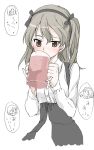  alcohol azumi_(girls_und_panzer) bangs beer beer_mug black_skirt blush brown_eyes casual collared_shirt commentary_request cropped_torso cup drinking elf_(stroll_in_the_woods) female_pervert girls_und_panzer high-waist_skirt holding holding_cup light_brown_hair long_hair long_sleeves megumi_(girls_und_panzer) pervert rumi_(girls_und_panzer) saliva shimada_arisu shirt side_ponytail skirt solo_focus suspender_skirt suspenders translation_request upper_body white_shirt 