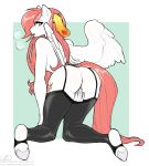  anthro breath cutie_mark equine feathered_wings feathers female fingering fingering_self garter kneeling littlesheep looking_back makeup mammal mascara masturbation my_little_pony pegasus pussy solo thick_thighs vaginal vaginal_fingering vaginal_masturbation wings 