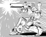  arm_cannon decepticon e.j._su english_commentary from_side frown greyscale mecha mecha_focus megatron monochrome no_humans parted_lips robot science_fiction shadow signature solo transformers weapon 