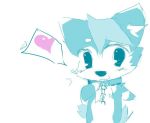  &lt;3 2014 :3 anime anthro blush canine cat_face chain chibi collar cute digital_media_(artwork) dog egohusky embarrassed fur hair happy husky invalid_color kemono looking_at_viewer male mammal satori_(artist) satori_(character) shy simple_background sketch smile solo standing white_background 