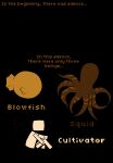 afuckingcamel-zenge-art_(artist) ambiguous_gender cephalopod comic english_text fish group hi_res humanoid marine mollusk mythology porcupinefish ruin_(starbound) starbound tetraodontiform text the_cultivator_(starbound) trio