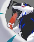  claws duo female genitals hair handjob hi_res holding_penis king_chulapa licking male male/female neck_tuft open_mouth oral penile penis penis_lick sergal sex sharp_teeth side_view teeth tongue tongue_out tuft unknown_artist victoria_(sergal) 