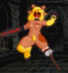  absurd_res action_pose anthro blonde_hair blood bodily_fluids breasts buckteeth christmas_decorations collar collar_only deer deltarune female fur genitals hair hi_res hooves long_hair mammal missing_arm missing_leg missing_limb nipple_piercing nipples noelle_holiday nude piercing pose pubes pussy red_eyes red_nose scissors small_breasts solo solo_focus surgical_suture tan_body tan_fur teeth thick_thighs undertale_(series) whitestellar wounded 