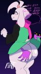  9:16 ambiguous_gender animated anthro big_butt bottomless bottomless_ambiguous bottomless_anthro bovid butt butt_grab caprine clothed clothing command command_to_look deltarune dialogue duo english_text female flait fur grope hand_on_butt hi_res huge_butt male male/female male_focus mammal name_drop name_in_dialogue no_underwear onomatopoeia ralsei robe scarf short_playtime solo_focus sound_effects speech_bubble susie_(deltarune) text thick_thighs translucent_speech_bubble undertale undertale_(series) white_body white_fur 