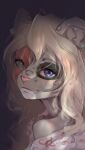 anthro blue_eyes clothed clothing ear_piercing eyebrows felid female fur grey_body grey_eyebrows grey_fur hair looking_at_viewer mammal multicolored_body multicolored_fur piercing pink_nose sedona_(nukepone) shirt solo topwear welive white_hair