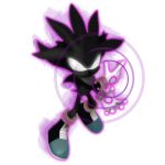  3d_model black_fur boots clothing empty_eyes footwear fur gloves_chest_tuft hedgehog invalid_tag looking_at_viewer magic male mammal nibroc-rock purple_glow silver_the_hedgehog solo sonic_(series) villainous 