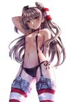  :o amatsukaze_(kantai_collection) arm_behind_back arm_up artist_name ass_visible_through_thighs bangs black_choker black_hat black_panties blush breasts brown_eyes cameltoe choker collarbone cowboy_shot eyebrows_visible_through_hair from_below grey_hair hair_between_eyes hair_tubes hat kantai_collection long_hair looking_at_viewer looking_down medium_breasts mini_hat navel panties parted_lips saruei shiny shiny_hair side-tie_panties sidelocks silver_hair simple_background smokestack solo standing stomach striped striped_legwear thighhighs thighs topless two_side_up underwear underwear_only very_long_hair watermark web_address white_background windsock 