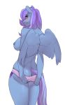  anthro breasts butt clothed clothing cutie_mark equine fan_character female littlesheep mammal my_little_pony nipples panties pegasus solo standing thick_thighs topless underwear wide_hips wings 