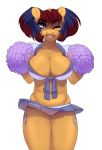  anthro breasts cheerleader clothed clothing cutie_mark equine fan_character female littlesheep looking_at_viewer mammal my_little_pony one_eye_closed skimpy slightly_chubby smile solo standing wink 