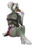  anthro breasts candy clothed clothing cutie_mark equine fan_character female food horn japanese_clothing kimono littlesheep lollipop mammal my_little_pony sitting solo thick_thighs tongue tongue_out unicorn 