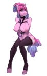  anthro big_breasts bondage_gear breasts clothing cutie_mark equine female horn legwear littlesheep looking_at_viewer mammal my_little_pony nipples solo stockings unicorn 