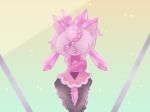  2018 anthro cartoon_network diancie female gem hair itoruna legendary_pok&eacute;mon looking_at_viewer mineral_fauna nintendo pink_diamond pink_eyes pink_hair pink_skin pok&eacute;mon pok&eacute;mon_(species) steven_universe tears video_games 