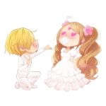  1boy 1girl blonde_hair charlotte_pudding one_piece sanji twintails 