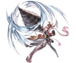  android boots clenched_hand closed_mouth drill full_body granblue_fantasy minaba_hideo official_art outstretched_arm pink_hair pointing pointing_at_viewer robomi_(granblue_fantasy) solo transparent_background 