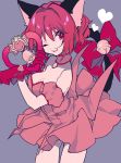  absurdres animal_ears bell bow cat_ears cat_tail choker detached_sleeves gloves highres jingle_bell magical_girl mew_ichigo mochizuki_kei pink_choker pink_eyes pink_hair puffy_detached_sleeves puffy_sleeves red_gloves short_hair solo tail tail_bell tail_bow tokyo_mew_mew 