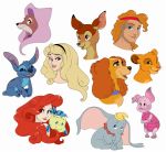  2018 4_toes alien anthro ariel_(disney) back_markings bambi bambi_(film) big_ear black_nose blonde_hair blue_claws blue_eyes blue_fur blue_nose brown_eyes brown_fur brown_hair canine cervine chest_tuft claws clothed clothing cocker_spaniel collar deer digital_drawing_(artwork) digital_media_(artwork) dirty disney dog dumbo dumbo_(movie) elephant experiment_(species) eyelashes feline female fish flounder folded_ear fox fur group hair hat head_tuft headband hercules hercules_(series) human inner_ear_fluff lady_(latt) lady_and_the_tramp large_group lilo_and_stitch lion long_hair looking_aside looking_at_viewer maid_marian male mammal marine markings milk-jug mostly_nude no_sclera notched_ear nude open_mouth open_smile pig piglet pink_body porcine princess_aurora purple_eyes raised_inner_eyebrows red_hair robin_hood_(disney) sad simba simple_background sitting small_tail smile snout standing stitch stitches the_lion_king toes trunk tuft whiskers white_background winnie_the_pooh_(franchise) yellow_body yellow_fur yellow_sclera 