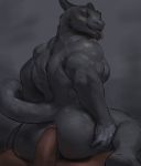  anal anal_penetration anthro duo erection faceless_male horn humanoid_penis looking_back male male/male muscular muscular_male nude penetration penis rowf scalie smile tongue tongue_out 