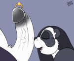  2017 animated anthro bear big_breasts breasts drxii erection female fur genital_piercing hair humanoid_penis licking male male/female mammal nipples nude oral panda penis penis_piercing piercing simple_background tongue tongue_out 