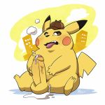  anthro balls barefoot blush brown_eyes building city cum cum_on_balls cum_on_leg cum_on_penis cute detective detective_pikachu detective_pikachu_(video_game) erection hat humanoid_penis male mammal masturbation nintendo nude on_ground open_mouth orgasm overweight penis pikachu pok&eacute;mon pok&eacute;mon_(species) rodent sharp-teeth sitting solo spread_legs spreading sweat takataka thick_penis tongue tongue_out uncut vein veiny_penis video_games 