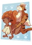  all_fours bitw_(artist) breasts doggystyle female from_behind_position growlithe male nintendo orgasm pok&eacute;mon pok&eacute;mon_(species) sex video_games vulpix 