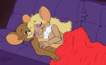  after_sex anthro bedding blanket blush clothing cute dress duo female hair jerry_(tom_&amp;_jerry) machine male mammal mouse nude robot rodent smile sofa soulcentinel springtail sweat tom_and_jerry 