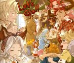  6+girls absurdres agielba alec_(granblue_fantasy) alternate_hairstyle amira_(shingeki_no_bahamut) animal_ears ardora arms_behind_back arms_behind_head beard blonde_hair blue_dress blush bubble_blowing carrying carrying_overhead casual chewing_gum child cow_horns doll dragon draph dress english erune facial_hair father_and_daughter fire flying_sweatdrops food food_on_face funf glasses goggles granblue_fantasy hair_intakes hair_over_one_eye hand_on_own_face highres hood hoodie horns lyria_(granblue_fantasy) minaba_hideo multiple_boys multiple_girls naoise narmaya_(granblue_fantasy) official_art plaid pointy_ears red_hair red_skirt redluck scarf scathacha_(granblue_fantasy) short_sleeves shorts shoulder_carry skirt socks stubble stuffed_animal stuffed_toy suspender_shorts suspenders sweatdrop syr_(granblue_fantasy) teddy_bear trembling twintails vee_(granblue_fantasy) yaia_(granblue_fantasy) 