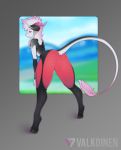  bulge butt caprine cat clothed clothing ear_piercing feline garter_belt_leggings girly goat hooves horn hybrid invalid_tag leggins looking_at_viewer looking_back male mammal marsupial opossum piercing simple_background solo valkoinen valkoinen_(character) 