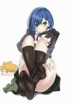  1girl absurdres blue_hair blush darling_in_the_franxx feet green_eyes hair_clip ichigo_(darling_in_the_franxx) legwear looking_at_viewer no_shoes pantyshot parted_lips soles toes 