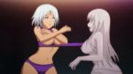  10s 2girls animated animated_gif areolae breasts breasts_outside dark_skin hagiwara_sakura kazama_rio large_breasts multiple_girls nipples sekai_de_ichiban_tsuyoku_naritai! 