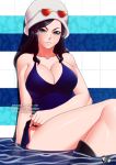  1girl breasts huge_breasts jadenkaiba nico_robin one_piece smile solo sunglasses 