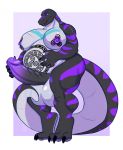  anthro balls belly big_balls big_belly big_breasts breasts dickgirl erection huge_balls humanoid_penis hyper hyper_balls hyper_belly hyper_penis intersex lavenderpandy nipple_piercing nipples obese overweight penis piercing pregnant reptile scalie scythe_nathair snake solo standing tattoo thick_thighs 