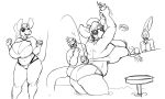 anthro bar beverage big_breasts bikini breast_rest breasts butt cleavage clothed clothing clumsy eyewear female huge_breasts lagomorph lizard male mammal mouse pepper_(ritts) rabbit reptile ritts rodent scalie sheba_(ritts) slightly_chubby sunglasses swimsuit 