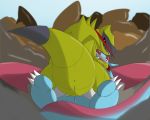  2019 beautyfromabove blush butt claws digital_media_(artwork) dragon duo female female/female feral haxorus nintendo open_mouth pok&eacute;mon pok&eacute;mon_(species) presenting pussy red_eyes salamence scalie video_games 